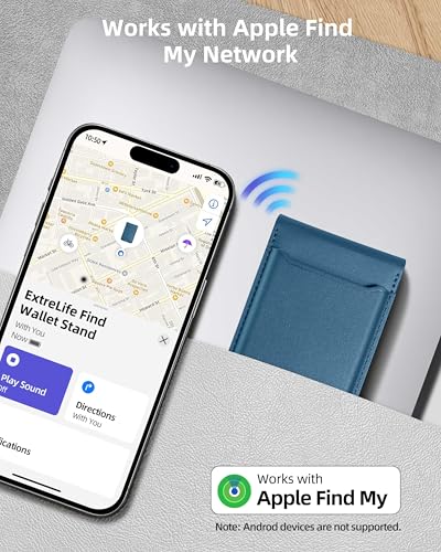 ExtreLife for Magsafe Wallet, Works with Apple Find My, 6 Cards Holder - color: Dark Blue