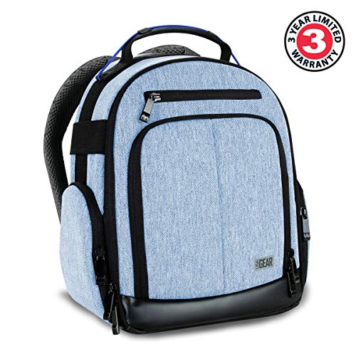 USA Gear Compact Drone Backpack - RC Quadcopter Drone Case Fits DJI Mini 4K, DJI Mini 3, AVIALOGIC, Controller & more Compact Quadcopters - Customizable Interior, Weather Resistant Exterior (Blue) - color: Blue