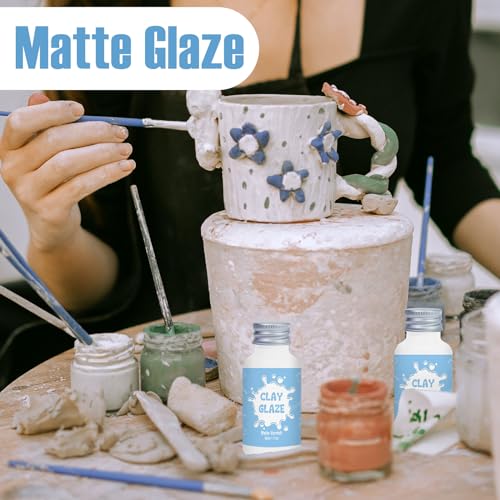 50ml Air Dry Clay Glaze, Protect Clay Surfaces, Delivers Matte Glaze Effect - size: matte
