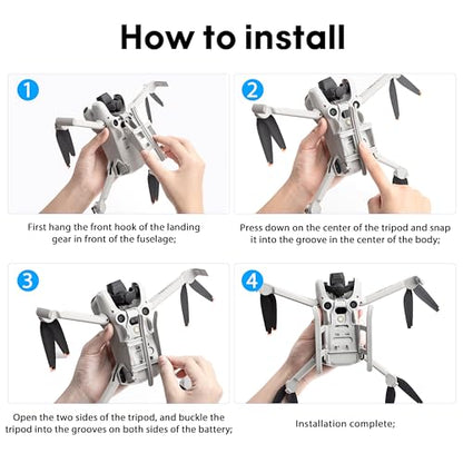 STARTRC PHOTO Mini 4 Pro Landing Gear for DJI Mini 4 Pro Drone Accessories，Landing Leg Protector Extended Foldable Feet