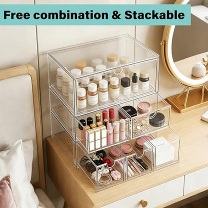 Prsildan Tea Bag Organizer K Cup Holder Drawer Coffee Pods Storage, 2 Pack - size: Stackable-6 Drawers