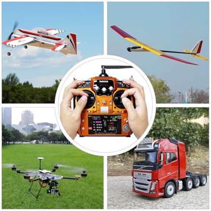 Radiolink AT10II 12CH 2.4G RC Transmitter and Receiver R12DS for Airplane - color: Orange