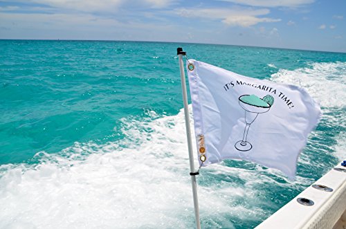 South Wind Designs Boat Flag Pole for Rod Holder, No Drill, 3 ft Pole - size: 3' Pole