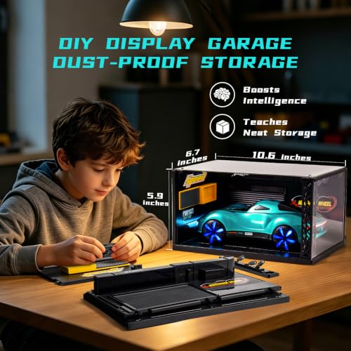 AEROQUEST Gesture Sensing RC Stunt Car with Display Garage - color: Meteor Supercar Blue