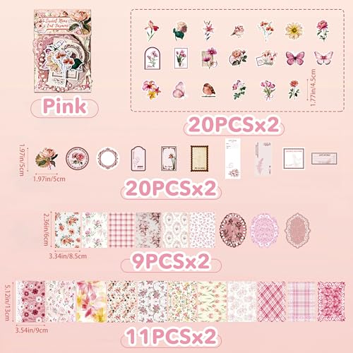 600pcs Vintage Scrapbook Paper,Junk Journal Paper,Scrapbook Supplies Kit