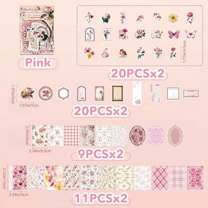 600pcs Vintage Scrapbook Paper,Junk Journal Paper,Scrapbook Supplies Kit