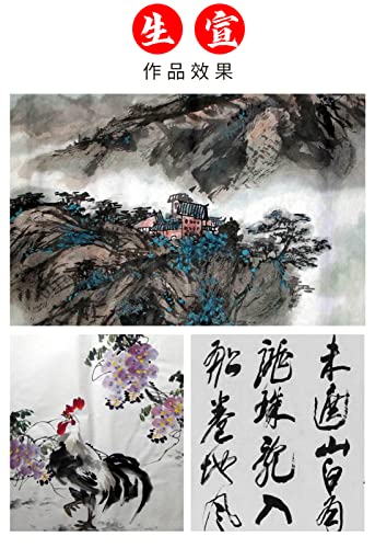 MEGREZ Roll Pack Thicken Chinese Calligraphy Paper - color: White, size: 13.8 in x 164 ft