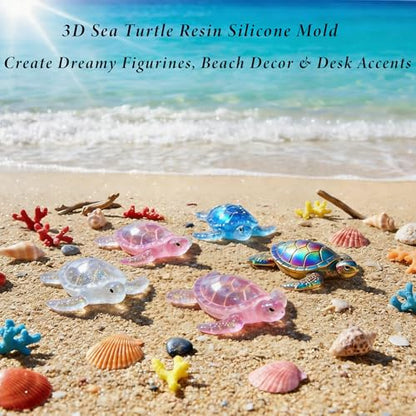 Sea Turtle Resin Molds Silicone, Turtle Animal Epoxy Casting Mold - color: Turtle Resin Mold