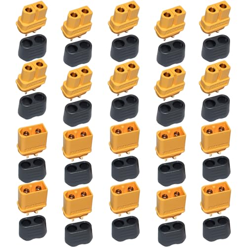 10Pair XT60H (XT60 Uograde) Male Female Bullet Connectors Plugs for RC Lipo Battery Rc Drone Airplane Accessories XT60 Connectors Plugs - color: Xt60h