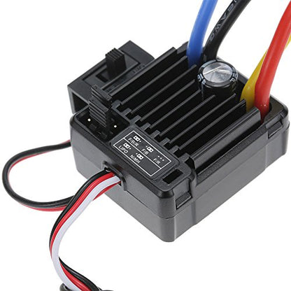 GoolRC 60A 2S-3S Brushed ESC Waterproof Electronic Speed Controller Replacement for 1/10 Tamiya Traxxas Redcat HSP HPI RC Car
