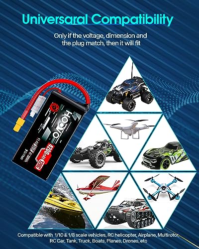 HOOVO 3S Lipo Battery 4200mAh 120C 11.4V High Voltage Shorty Lipo Battery