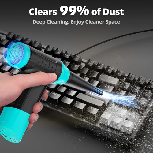 Compressed Air Duster Keyboard Cleaner, Electric Air Blower Cleaning Kit - color: Green