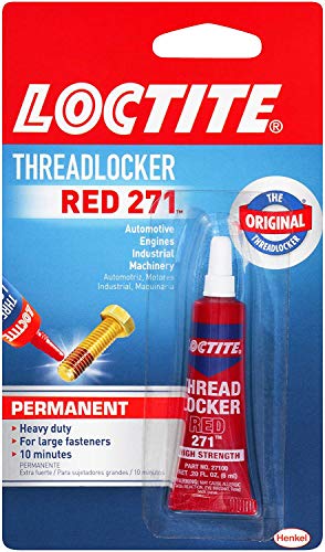 Loctite Threadlocker Red 271 Red, 0.2 fl oz, 12, Tube - size: 12 Pack, style: Red (Permanent)
