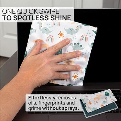 Microfiber Wholesale Quick Cloth Glasses Cleaning Cloths 8x8 Dinosaurs - color: Dinosaurs, size: 8"x8"