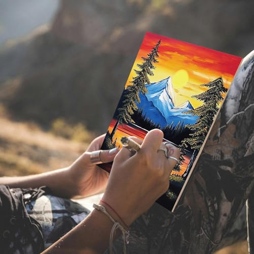 AmazingSpark 16 Pcs Pre Drawn Canvas to Paint for Adults Sunset Landscape - style: Sunset Landscape