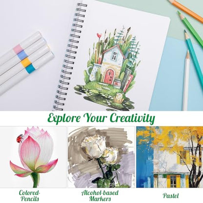 5.5 × 8.5 Inch Marker Paper Pad, 30 Sheets, 200gsm, Double-Sided - size: 5.5×8.5 Inch (1 Pack)