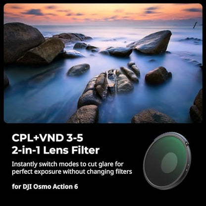 SmallRig 2-in-1 CPL/VND 3-5 Filter for DJI Osmo Action 6-5894 - style: 2-in-1 Filter: VND 3-5 / CPL