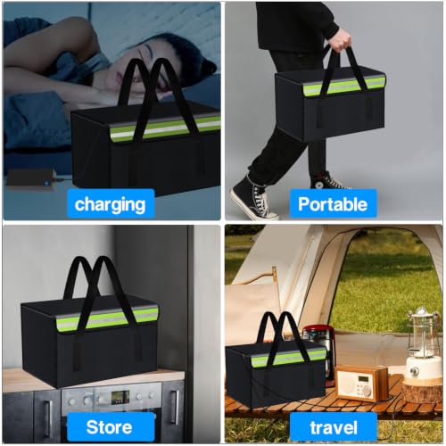 11.81"X7.88"X7.88" Lipo Safe Bag Fireproof Bag for Lipo Battery Pack Storage Charging Transport,Home Office Travel Fireproof Safe Storage for Cash Valuables Jewelry Passport Power bank Lipo Battery - size: 300*200*200mm
