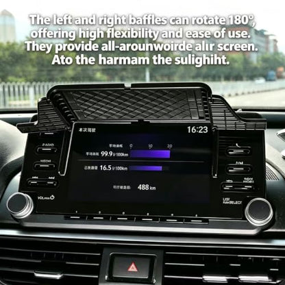 Car GPS Sun Shade, Anti-glare Vehicle Navigator Sunshade Visor, Adjustable Car Visor Display Screen Cover, for 7-12 Inch Car Displays (Black)