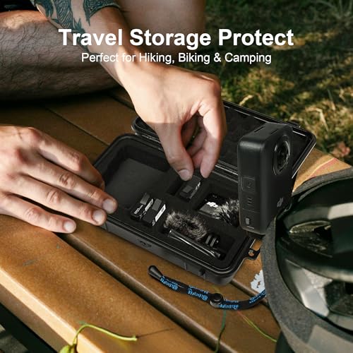 Lekufee Travel Waterproof Hard Case for DJI Osmo 360, Battery, and other Accessories(Case & Bag Only)