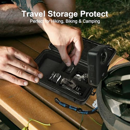 Lekufee Travel Waterproof Hard Case for DJI Osmo 360, Battery, and other Accessories(Case & Bag Only)