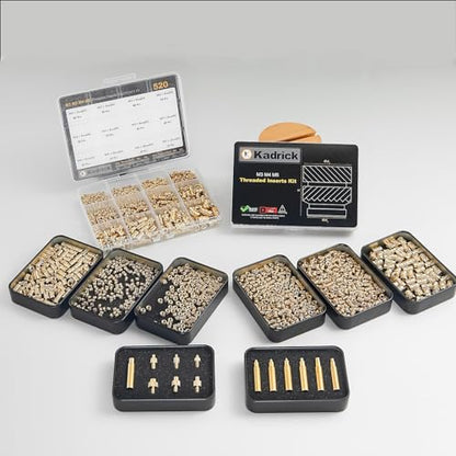 Kadrick 200Pcs M2 Threaded Inserts for 3D Printing Components,M2*3 * 3 Metric Brass Knurled Nuts, Insert by Heat into Plastic Parts - size: M2*H3*D3 200Pcs