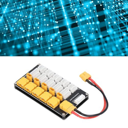 Parallel Charging Board with XT30/XT60 Plugs - Simultaneous Multi-Lipo Battery Charger for 2-6S Packs, Compatible with Balance Chargers