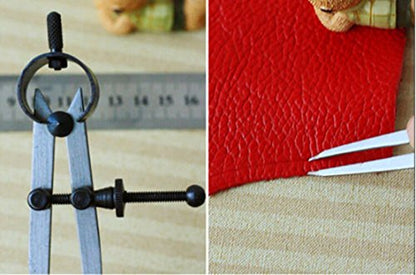 Brccee AC Leathers DIY Adjustable Edge Creaser Wing Divider,Rotating Craft Tool Leathercraft Compasses, Compass Drawing Tool (4 Inch) - color: 4 Inch