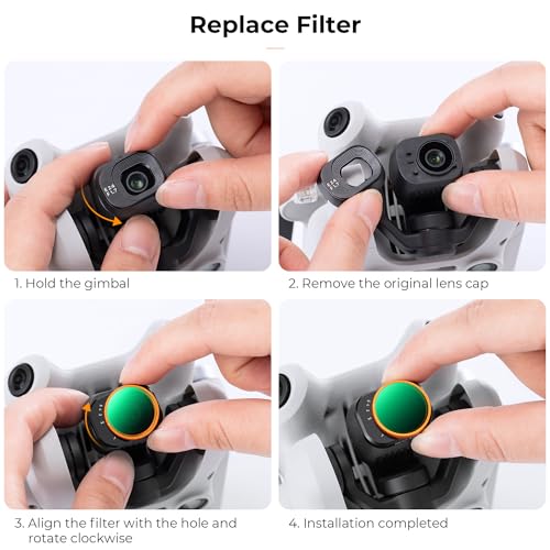 K&F CONCEPT Variable ND UV CPL Filter Kit Compatible with DJI Mini 4 Pro