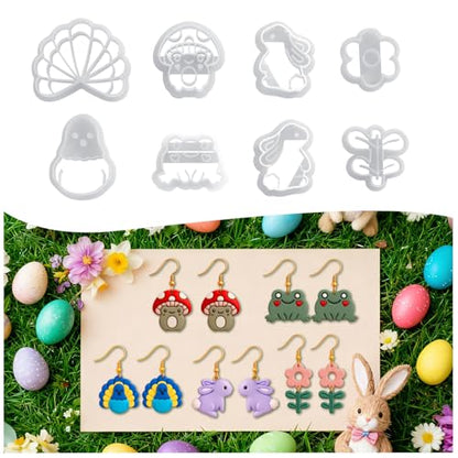 8 Pack Animal Polymer Clay Cutters - color: 8 Pcs Winter Animal Polymer Clay Cutters