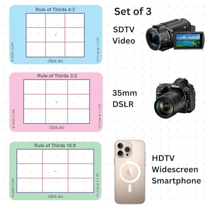 Rule of Thirds Directors Viewfinder Card - size: Rule of Thirds