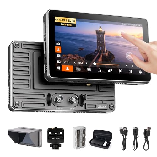 VILTROX DC-X3 2000 Nits 6 inch 4K HDMI SDI Camera Field Monitor - size: DC-X3