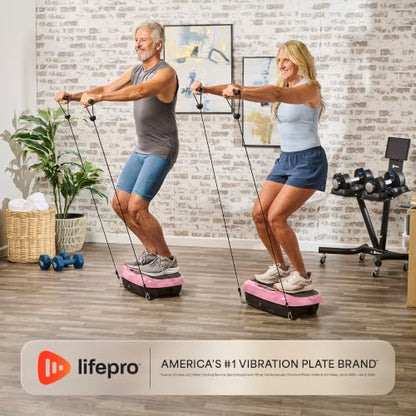 Lifepro HexaPlate Lite Compact Vibration Plate with Magnetic Acupoints - color: Pink