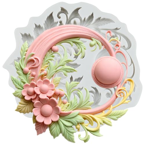 Baroque Silicone Mold Curlicues Scroll Lace Polymer Clay Mold - color: Style P
