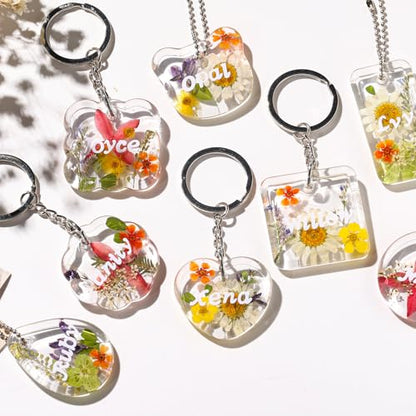 LET'S RESIN Keychain Resin Molds Silicone, 16 Cavity Pendant Casting Mold - color: Geometric Keychain Molds