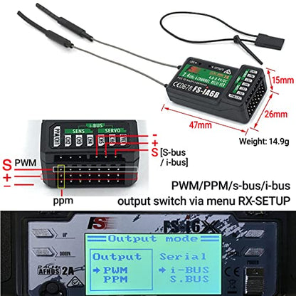 DTXMX Flysky FS-iA6B Receiver 6CH for FS-i6 FS-i6X FS-i6S RC Transmitter
