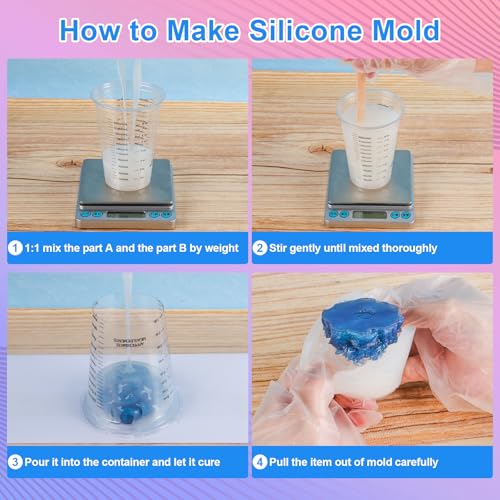 Silicone Mold Making Kit, 38.8oz 15A Elastic Liquid Silica Gel