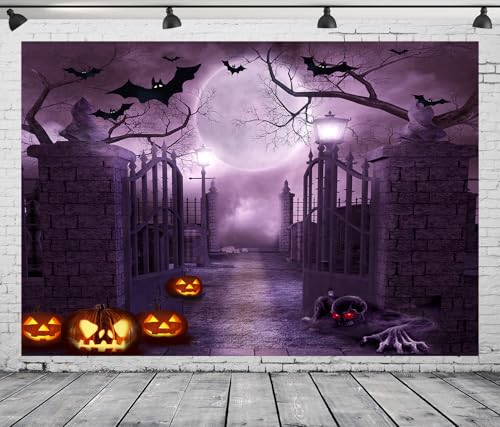 7x5Ft Halloween Theme Pictorial Cloth Customized Photography Backdrop Background Studio Prop - size: 7X5Ft