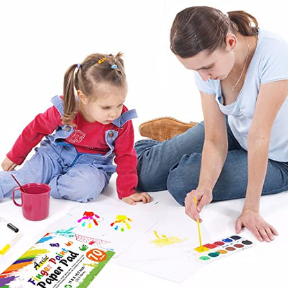 70 Sheets Finger Paint Paper, 11.8" x 15.7" Thick Art Paper - color: 70p paint paper