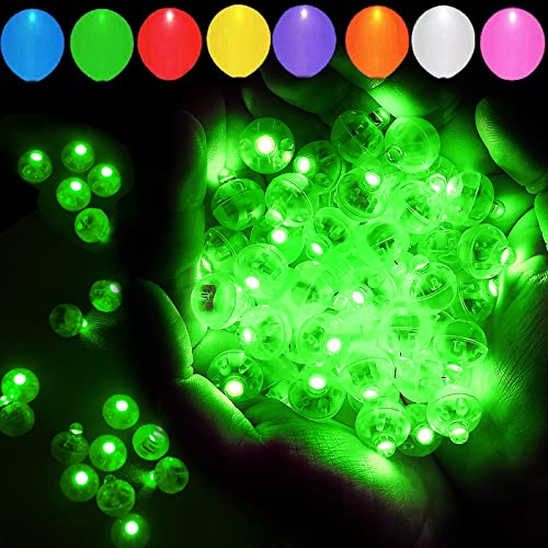 100pcs LED Green Balloon Lights, Round LED Mini Lights for Paper Lantern Balloon Birthday Party Event Indoor Outdoor Wedding Decoration Halloween Christmas Supplies - color: Green, size: 100PCS
