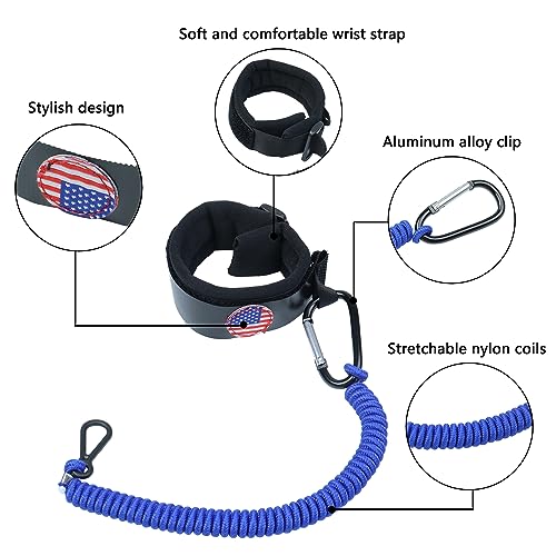 Boat Kill Switch Lanyards with Wrist Strap Fit for Mercruiser - color: Black&blue