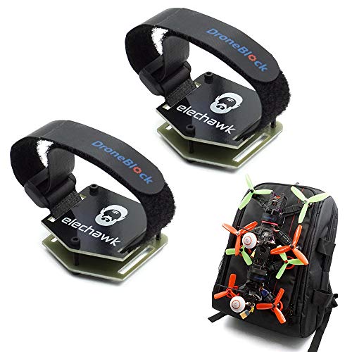 2 Set FPV Drone Lock Mount for Backpack Plug-in Accessories DIY Bundle Mount Hanging Buckle with Battery Straps for FPV Quadcopter