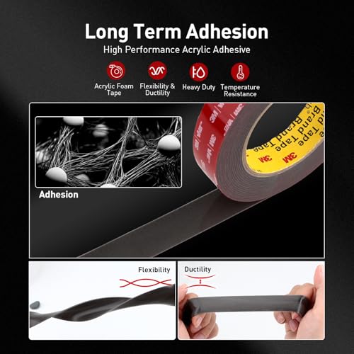 3M Double Sided Tape, Heavy Duty, 3/4” x 18Ft, Gray - color: Grey, size: 3/4" x 18Ft