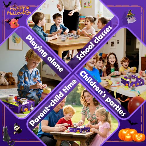 Aestd-ST Air Dry Clay Kit, DIY Halloween Crafts, Modeling Clay for Kids