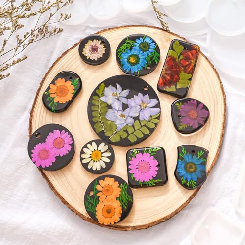 YODOYO 31-Cavity Flat Resin Molds with Holes for Keychains & Pendants