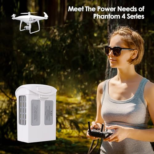 Phantom 4 Battery, 5870mAh 15.2V Intelligent Flight Drone Replacement Battery for DJI Phantom 4/4 Advanced/4 Pro/4 Pro V2.0/4 RTK - size: 1 Pack