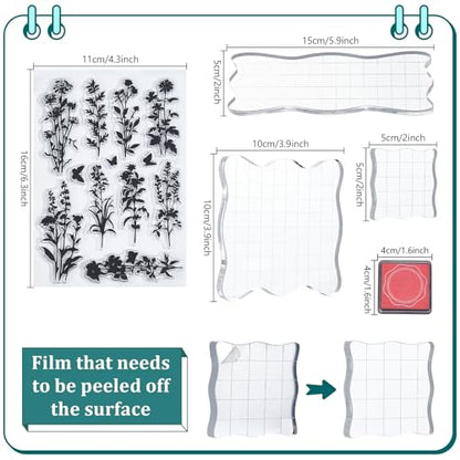 29 Pcs Acrylic Stamps for Crafting Card Making Supplies Set - style: 29Pcs Journal Clear Stamps