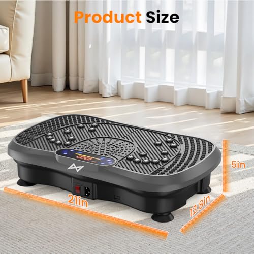 AXV Vibration Plate Exercise Machine Fitness Platform Body Vibrating Board - color: BT.PRO.GRAY
