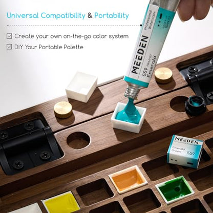 MEEDEN Professional Artist Watercolor Paint: Green Deep - 15ml/0.5oz - color: Green Deep