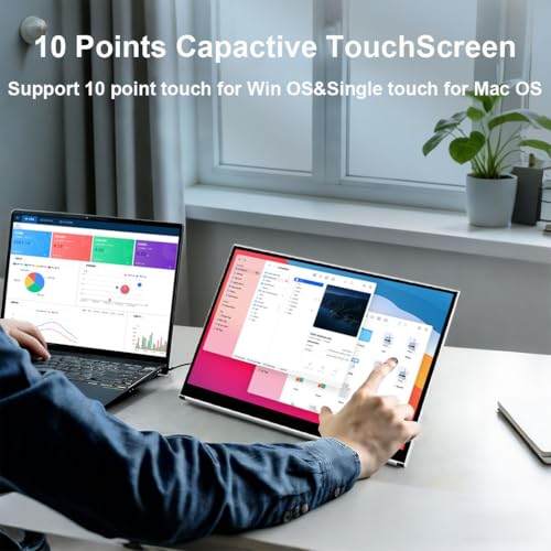 Portable Monitor Touchscreen 15.6 Inch External Display with MPP Stylus - size: 15.6 inches